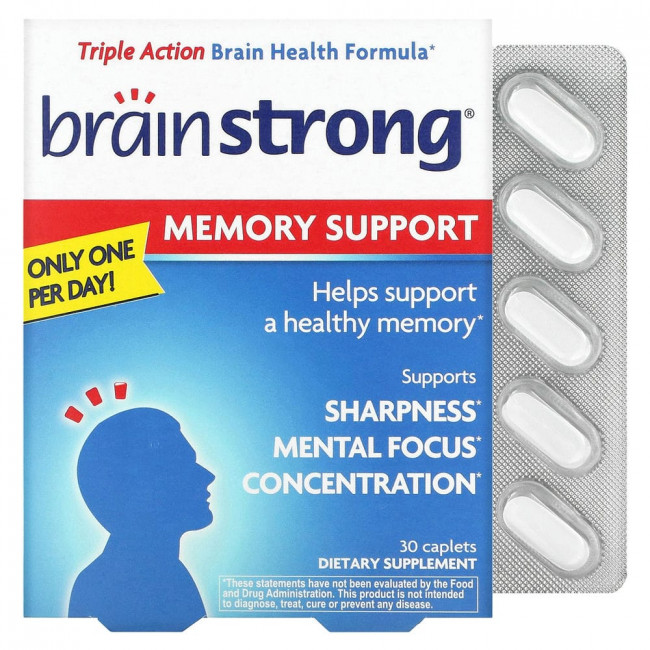 BrainStrong, Средство для улучшения памяти, 30 капсул BrainStrong, Средство для улучшения памяти, 30 капсул
