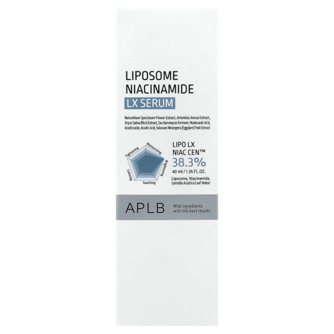 APLB, липосомальная сыворотка с ниацинамидом LX, 40 мл (1,35 жидких унций) APLB, липосомальная сыворотка с ниацинамидом LX, 40 мл (1,35 жидких унций)