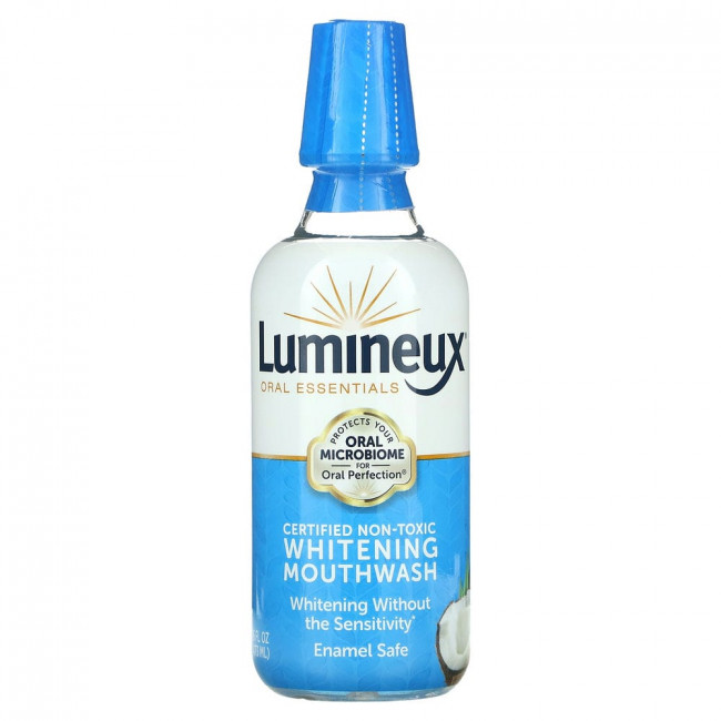 Lumineux Oral Essentials, Сертифицированная нетоксичная отбеливающая жидкость для полоскания рта, 473 мл (16 жидк. Унций) Lumineux Oral Essentials, Сертифицированная нетоксичная отбеливающая жидкость для полоскания рта, 473 мл (16 жидк. Унций)