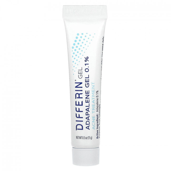 Differin, 0,1% гель с адапаленом, средство от акне, без отдушки, 15 г (0,5 унции)