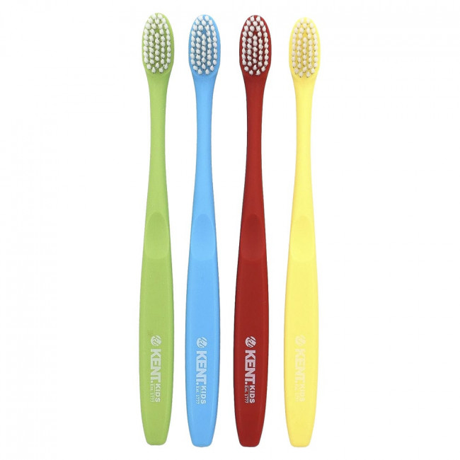 Kent, Kids Premium Finest Toothbrushes, 7+ Years, 4 Toothbrushes