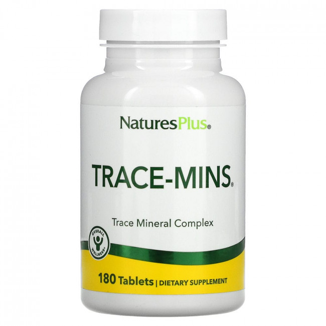 NaturesPlus, Трейс-Минс, 180 таблеток NaturesPlus, Трейс-Минс, 180 таблеток