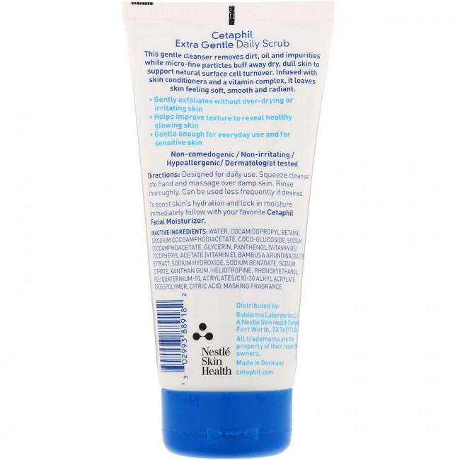 Cetaphil, Extra Gentle, скраб для ежедневного использования, 178 мл Cetaphil, Extra Gentle, скраб для ежедневного использования, 178 мл