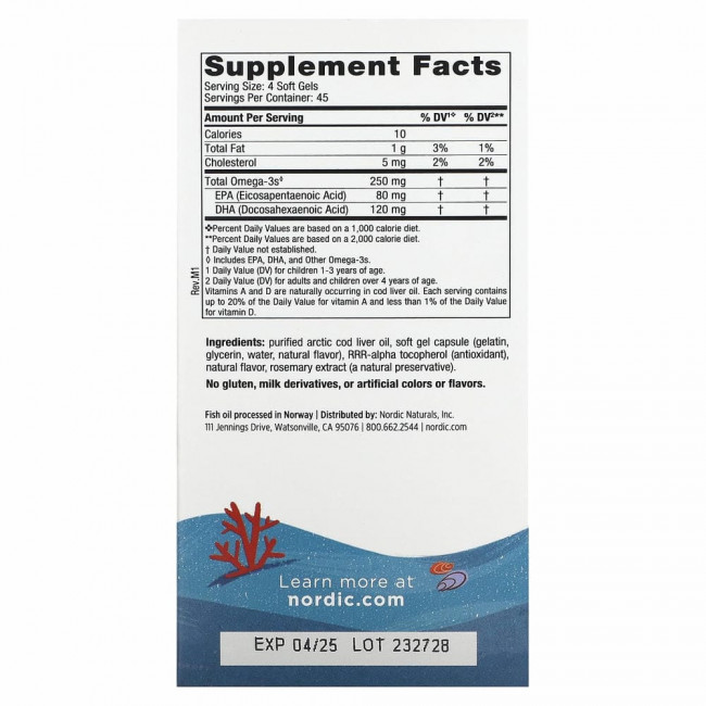 Nordic Naturals, Children's DHA, ДГК для детей, со вкусом клубники, для детей 3–6 лет, 250 мг, 180 мини-капсул Nordic Naturals, Children's DHA, ДГК для детей, со вкусом клубники, для детей 3–6 лет, 250 мг, 180 мини-капсул