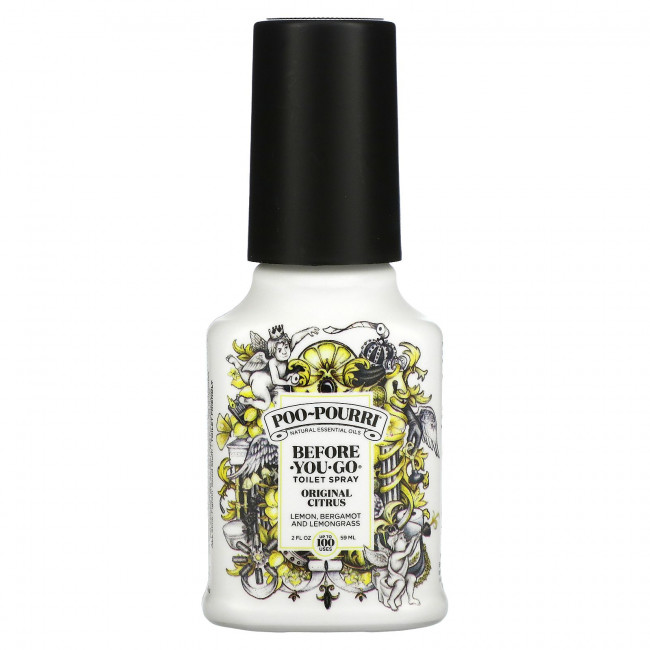 Poo-Pourri, Туалетный спрей Before-You-Go, оригинальный цитрус, 59 мл (2 жидк. Унции) Poo-Pourri, Туалетный спрей Before-You-Go, оригинальный цитрус, 59 мл (2 жидк. Унции)