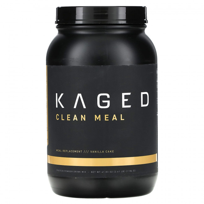 Kaged, Clean Meal, заменитель еды, ванильный торт, 1186 г (2,61 фунта) Kaged, Clean Meal, заменитель еды, ванильный торт, 1186 г (2,61 фунта)