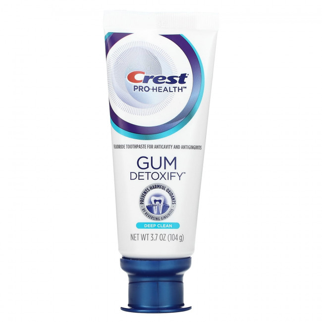 Crest, Pro-Health, Gun Detoxify, зубная паста с фтором, глубокое очищение, 104 г (3,7 унции) Crest, Pro-Health, Gun Detoxify, зубная паста с фтором, глубокое очищение, 104 г (3,7 унции)