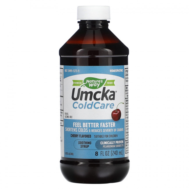 Nature's Way, Umcka, ColdCare, успокаивающий сироп, вишня, 240 мл (8 жидк. Унций) Nature's Way, Umcka, ColdCare, успокаивающий сироп, вишня, 240 мл (8 жидк. Унций)
