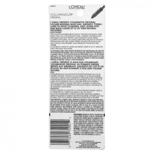 L'Oréal, Voluminous Original Mascara, 305 Black, 0.28 fl oz (8 ml)