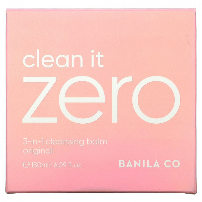 Banila Co., Clean It Zero, очищающий бальзам 3-в-1, оригинальный, 180 мл (6,09 жидк. Унции) Banila Co., Clean It Zero, очищающий бальзам 3-в-1, оригинальный, 180 мл (6,09 жидк. Унции)