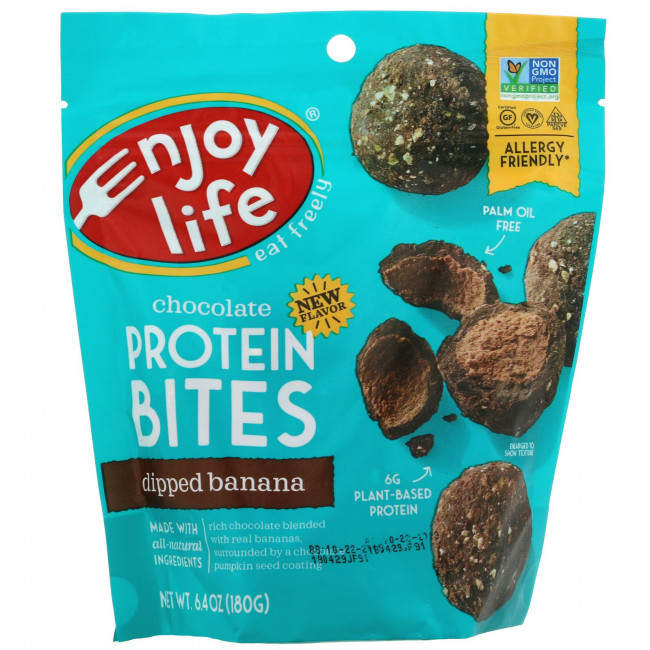 Enjoy Life Foods, Шоколадные протеиновые снеки, банан, 180 г (6,4 унции) Enjoy Life Foods, Шоколадные протеиновые снеки, банан, 180 г (6,4 унции)