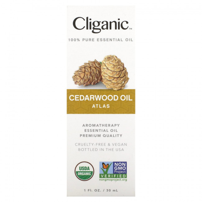 Cliganic, 100% чистое эфирное масло, кедровое масло, 30 мл (1 жидк. Унция) Cliganic, 100% чистое эфирное масло, кедровое масло, 30 мл (1 жидк. Унция)