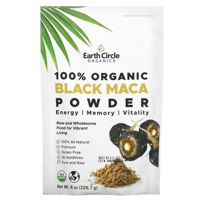 Earth Circle Organics, 100% порошок из органической черной маки, 226,7 г (8 унций) Earth Circle Organics, 100% порошок из органической черной маки, 226,7 г (8 унций)