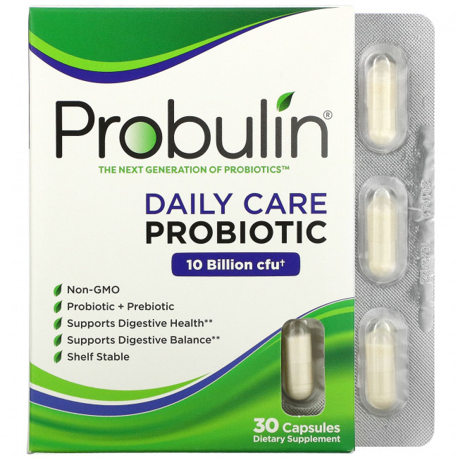 Probulin, Daily Care, пробиотик, 10 млрд КОЕ, 30 капсул Probulin, Daily Care, пробиотик, 10 млрд КОЕ, 30 капсул