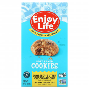 Enjoy Life Foods, Soft Baked Cookies, подсолнечное масло и шоколадная крошка, 170 г (6 унций)