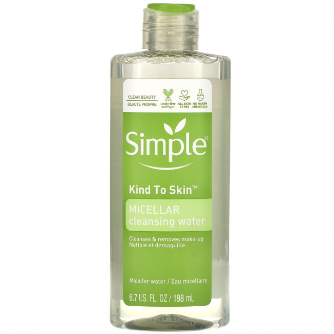 Simple Skincare, Мицеллярная очищающая вода, 198 мл (6,7 жидк. Унции) Simple Skincare, Мицеллярная очищающая вода, 198 мл (6,7 жидк. Унции)
