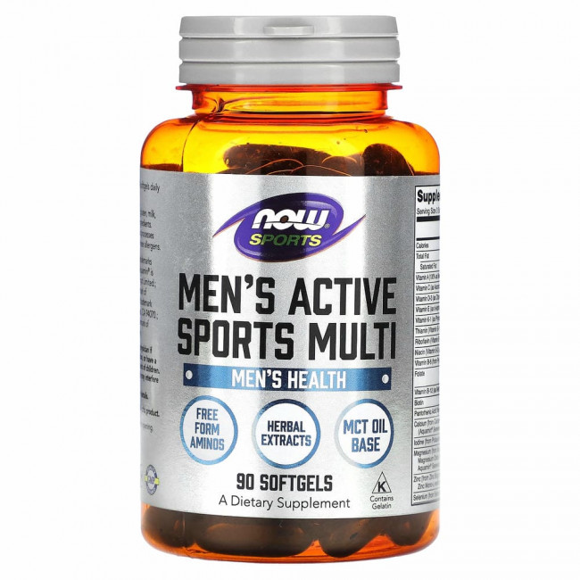 NOW Foods, Sports, мультивитамины для мужчин и женщин, 90 мягких таблеток NOW Foods, Sports, мультивитамины для мужчин и женщин, 90 мягких таблеток
