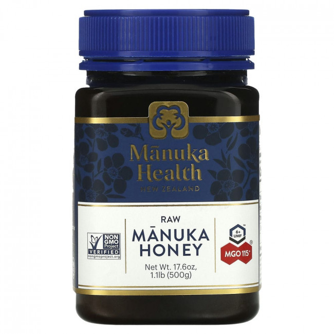 Manuka Health, Мед манука, MGO 115+, 500 г (1,1 фунта) Manuka Health, Мед манука, MGO 115+, 500 г (1,1 фунта)