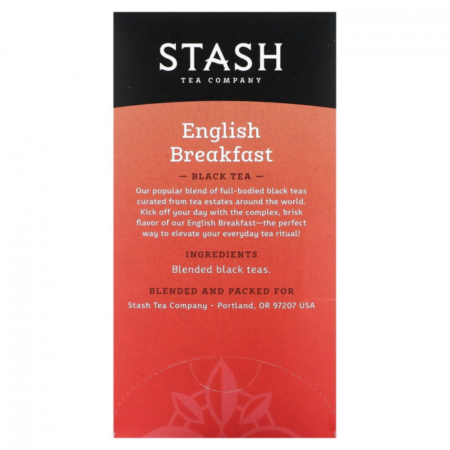 Stash Tea, Black Tea, English Breakfast, 20 Tea Bags, 1.4 oz (40 g)