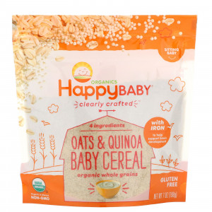 Happy Family Organics, Clearly Crafted, каша для детей, овсянка и киноа, 198 г (7 унций)