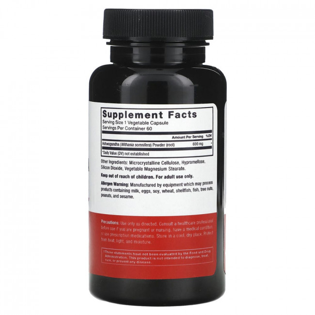 Force Factor, Ashwagandha , 600 mg , 60 Vegetable Capsules