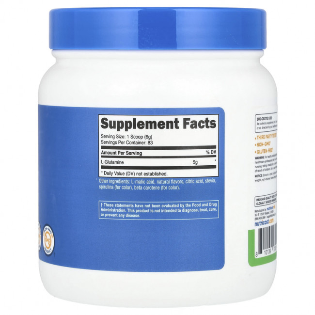 Nutricost, L-глютамин, зеленое яблоко, 500 г (17,9 унции) Nutricost, L-глютамин, зеленое яблоко, 500 г (17,9 унции)