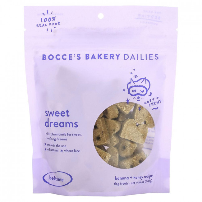 Bocce's Bakery, Dailies, Sweet Dreams, For Dogs, Banana + Honey Recipe, 6 oz (170 g) (Discontinued Item)