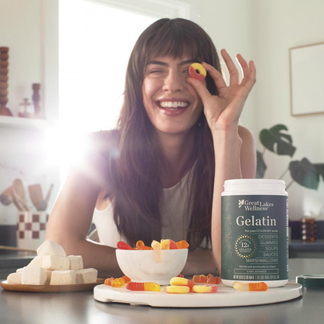 Great Lakes Wellness, желатин, без вкусовых добавок, 454 г (16 унций)
