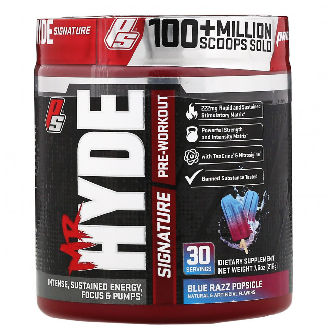 ProSupps, Mr. Hyde, Signature Pre Workout, со вкусом фруктового мороженого, 216 г (7,6 унции) ProSupps, Mr. Hyde, Signature Pre Workout, со вкусом фруктового мороженого, 216 г (7,6 унции)