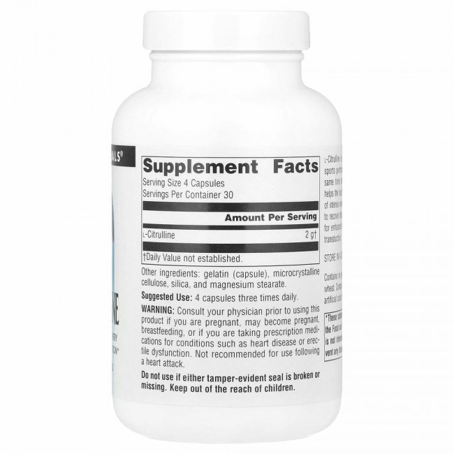 Source Naturals, L-цитруллин, 500 мг, 120 капсул Source Naturals, L-цитруллин, 500 мг, 120 капсул