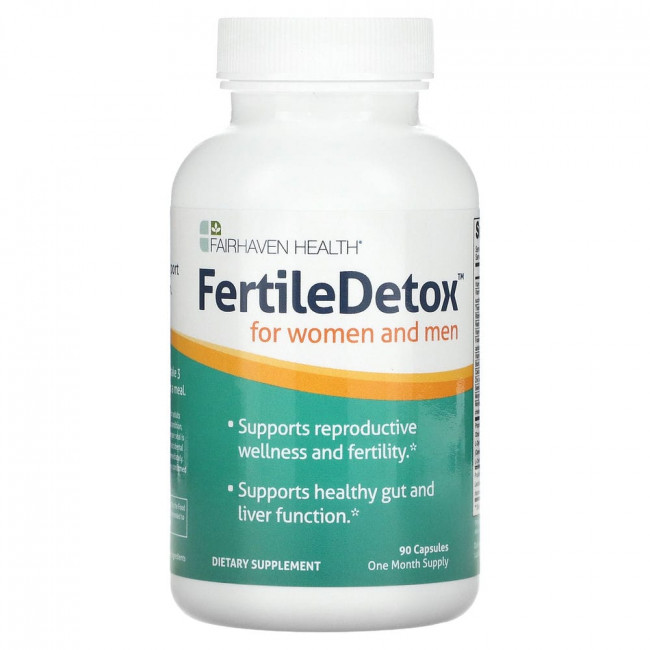 Fairhaven Health, FertileDetox, добавка для детоксикации для женщин и мужчин, 90 капсул Fairhaven Health, FertileDetox, добавка для детоксикации для женщин и мужчин, 90 капсул
