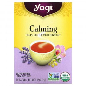 Yogi Tea, Calming, без кофеина, 16 чайных пакетиков, 29 г (1,02 унций) Yogi Tea, Calming, без кофеина, 16 чайных пакетиков, 29 г (1,02 унций)