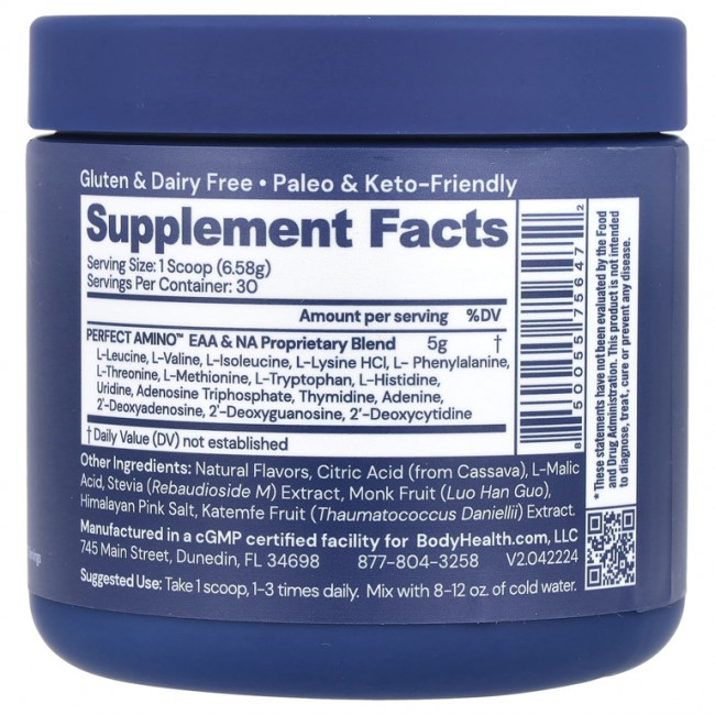 BodyHealth, Perfect Amino ™, ягодное ассорти, 197,4 г (6,96 унции) BodyHealth, Perfect Amino ™, ягодное ассорти, 197,4 г (6,96 унции)