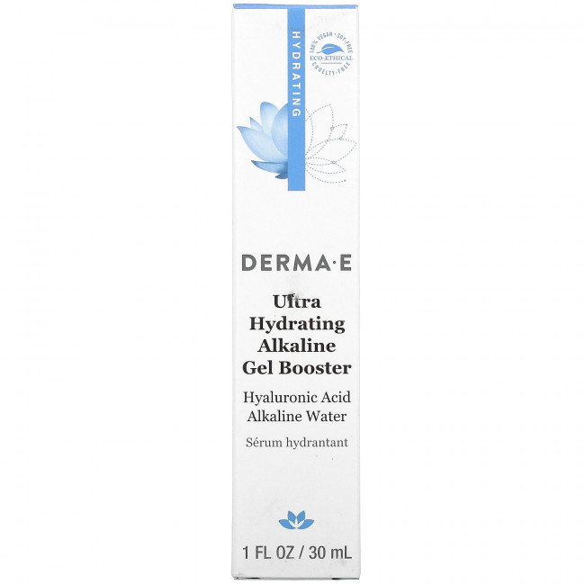 Derma E, Ультраувлажняющий щелочной гель-бустер, 30 мл (1 жидк. Унция) Derma E, Ультраувлажняющий щелочной гель-бустер, 30 мл (1 жидк. Унция)