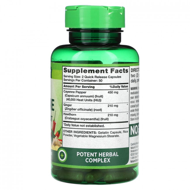 Nature's Truth, Vitamins, Ultra Max Cayenne Plus Ginger Root, 100 Quick Release Capsules