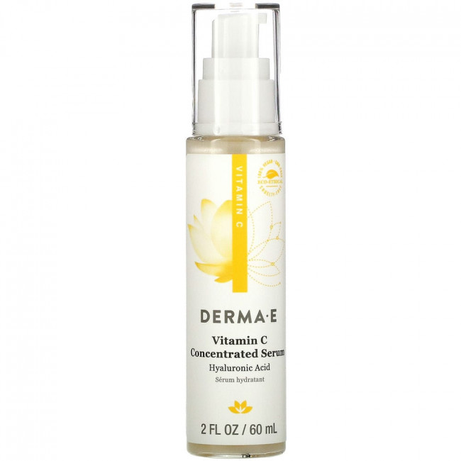 Derma E, концентрированная сыворотка с витамином C, с гиалуроновой кислотой, 60 мл (2 жидк. унции) Derma E, концентрированная сыворотка с витамином C, с гиалуроновой кислотой, 60 мл (2 жидк. унции)