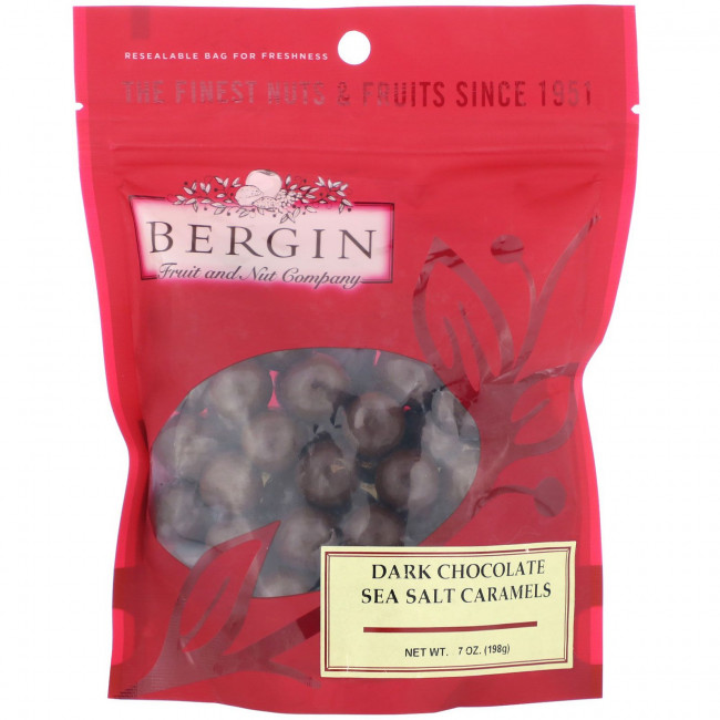 Bergin Fruit and Nut Company, Черный шоколад и карамель с морской солью, 198 г (7 унций) Bergin Fruit and Nut Company, Черный шоколад и карамель с морской солью, 198 г (7 унций)