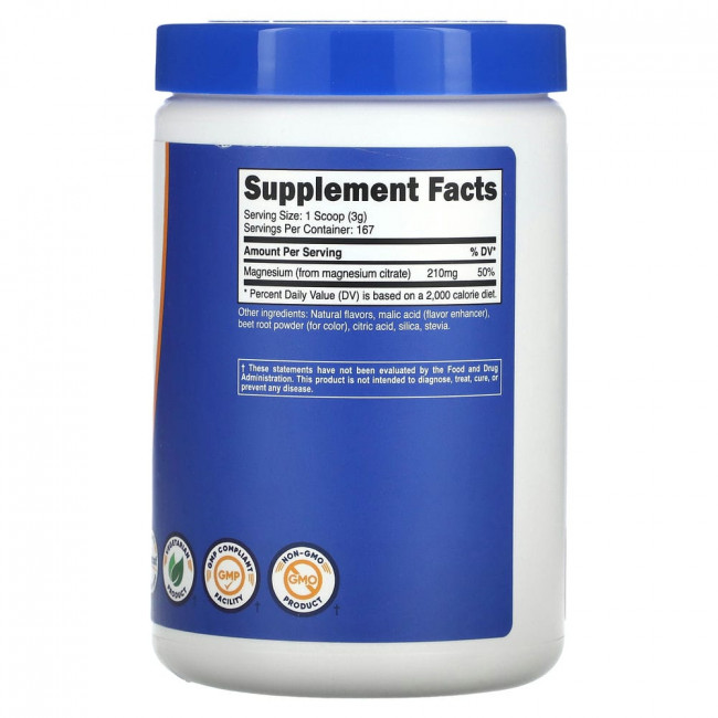Nutricost, Magnesium Citrate, Fruit Punch, 17.9 oz (500 g)