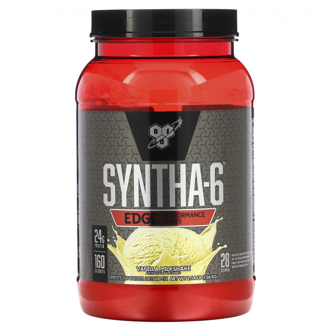 BSN, Syntha-6 Edge, смесь протеина в порошке, ванильный молочный коктейль, 1,06 кг (2,34 фунта) BSN, Syntha-6 Edge, смесь протеина в порошке, ванильный молочный коктейль, 1,06 кг (2,34 фунта)