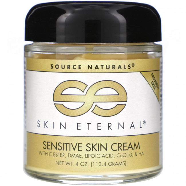 Source Naturals, Skin Eternal, крем для чувствительной кожи, 113,4 г (4 унции) Source Naturals, Skin Eternal, крем для чувствительной кожи, 113,4 г (4 унции)