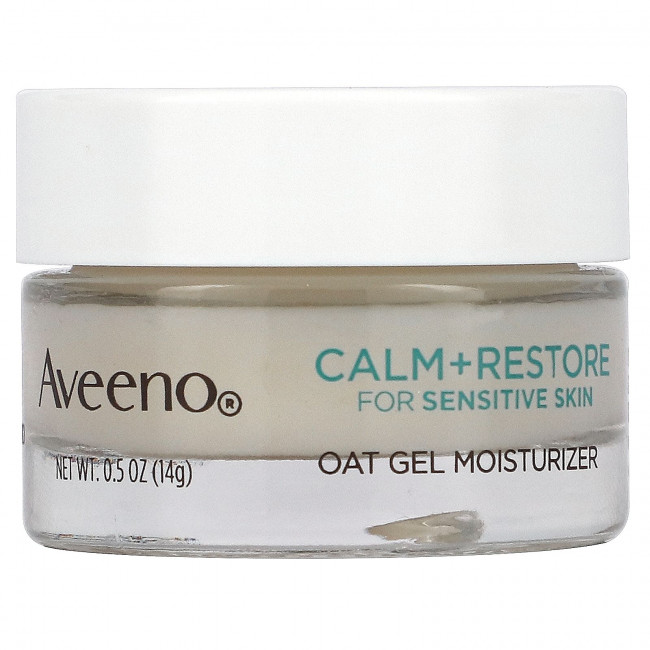 Aveeno, Calm + Restore, Увлажняющий гель из овса, без отдушек, пробный размер, 0,5 унции (14 г) Aveeno, Calm + Restore, Увлажняющий гель из овса, без отдушек, пробный размер, 0,5 унции (14 г)