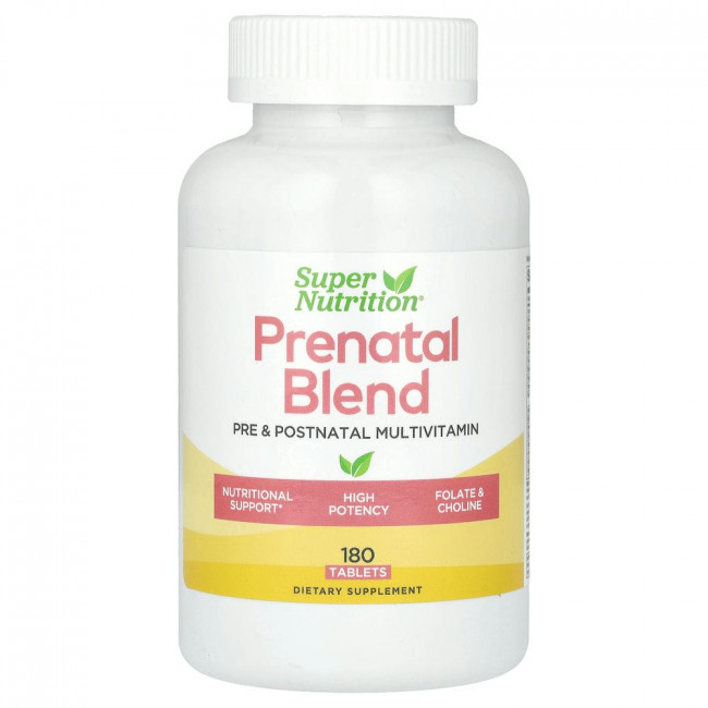 Super Nutrition, Смесь PreNatal, 180 таблеток Super Nutrition, Смесь PreNatal, 180 таблеток