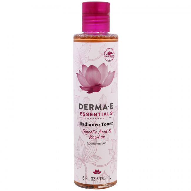 Derma E, Essentials, тоник для сияния, гликолевая кислота и ройбуш, 6 жидк. унц. (175 мл) Derma E, Essentials, тоник для сияния, гликолевая кислота и ройбуш, 6 жидк. унц. (175 мл)