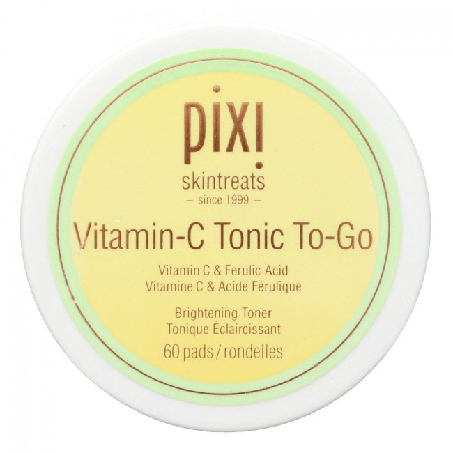 Pixi Beauty, Skintreats, тоник с витамином C, To-Go, 60 тампонов