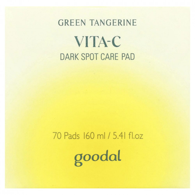 Goodal, Green Tangerine Vita-C Dark Spot Care Pad, 70 Pads Goodal, Green Tangerine Vita-C Dark Spot Care Pad, 70 Pads