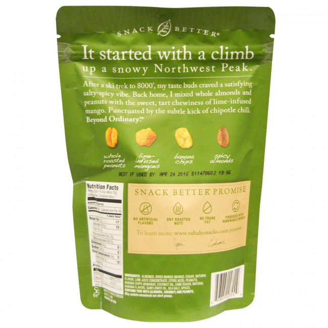 Sahale Snacks, Snack Better, смесь миндального с манго танго, 8 унций (226 г) Sahale Snacks, Snack Better, смесь миндального с манго танго, 8 унций (226 г)