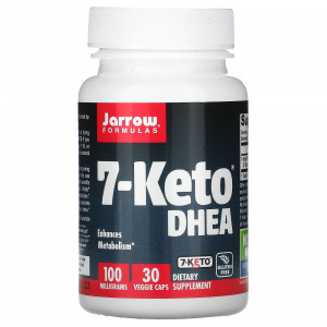 Jarrow Formulas, 7-Keto, ДГЭА, 100 мг, 30 вегетарианских капсул