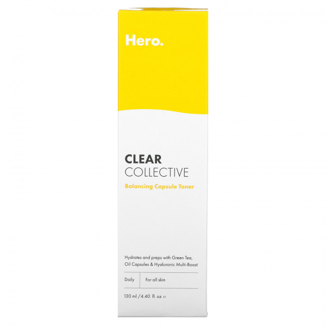 Hero Cosmetics, Clear Collective, балансирующий тоник с капсулами, 130 мл (4,40 жидк. унции) Hero Cosmetics, Clear Collective, балансирующий тоник с капсулами, 130 мл (4,40 жидк. унции)