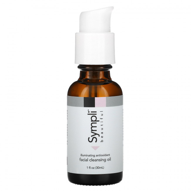 Sympli Beautiful, осветляющее и очищающее масло для лица с антиоксидантами, с маслами арганы, марулы, шиповника и апельсина, 30 мл (1 жидк. унция) Sympli Beautiful, осветляющее и очищающее масло для лица с антиоксидантами, с маслами арганы, марулы, шиповника и апельсина, 30 мл (1 жидк. унция)