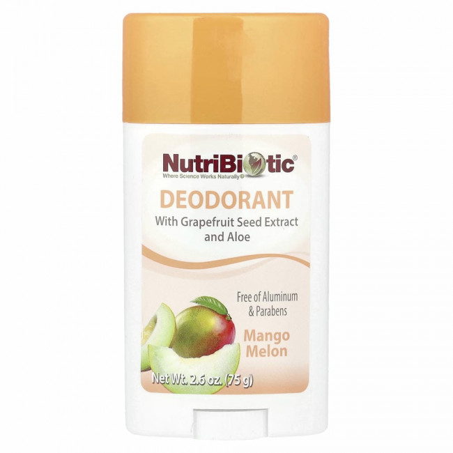 NutriBiotic, дезодорант, дыня с манго, 75 г (2,6 унции) NutriBiotic, дезодорант, дыня с манго, 75 г (2,6 унции)